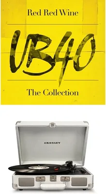 Crosley Cruiser Bluetooth Turntable White Sands + Ub40 - Red Red Wine Collection Best Deal