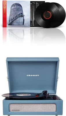 Crosley Voyager Turntable (Washed Blue) + Rammstein - Zeit (Vinyl) [Bundle] Best Deal