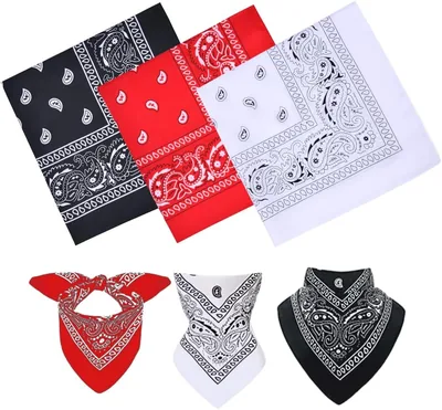Aomig Paisley Bandana Set - Retro Cotton Scarf