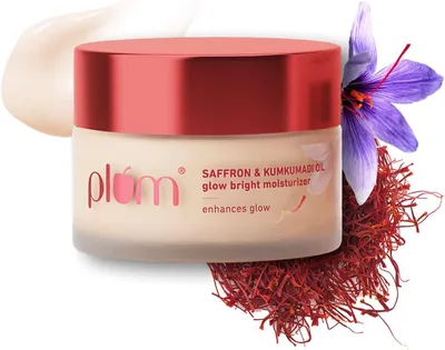 Plum Saffron & Kumkumadi Oil SPF 35 Daily Glow Bright Moisturizing Cream 50g | Quick-Absorbing Day C