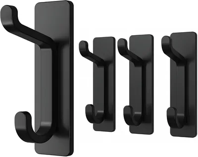 Pickpiff Wall Hooks 4 Pack Matte Black Best Deal
