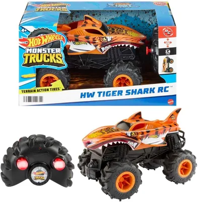 Hot Wheels Monster Trucks HW Tiger Shark Radio Control Auto