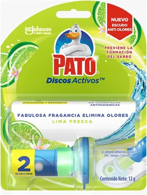 Pato Discos Activos Gel Limpiador Inodoro Lima Fresca 2 Unidades