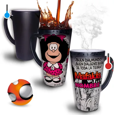 Taza Mágica Grande 17oz para Café Personalizada con Nombre - Regalo Original