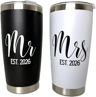 Termos Boda Bride Mr Mrs Groom Novios 2 Piezas