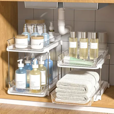 Delamu 2 Tier Under Sink Organizer 47% Off