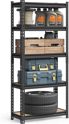 Estantería SONGMICS de 5 Niveles, Sin Herramientas | Almacenamiento MDF, 70x30x150 cm