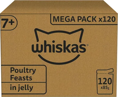 Whiskas Senior 7+ Wet Cat Food - 120 Portion Bags