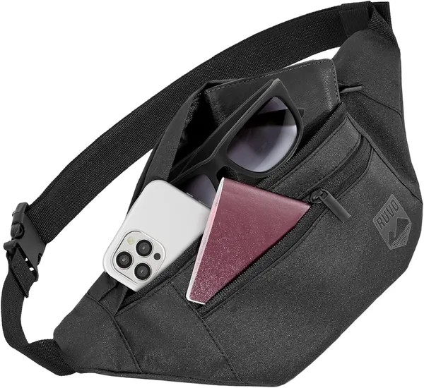 RUVO Bum Bag Men and Women | Anti-Theft Bum Bag | Outdoor Belt Bag Men & Women