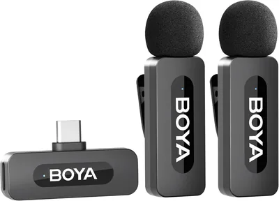 Boya BY-V20 Microphone sans fil USB-C Mini Lapel avec réduction du bruit compatible avec Android/Smartphone Type-C - Meilleur prix