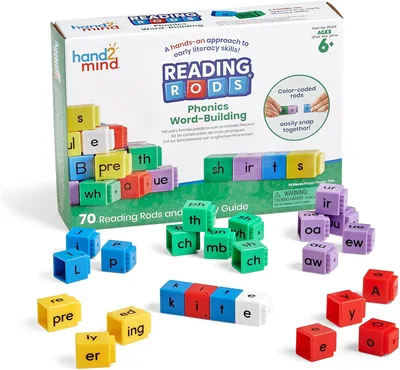 Hand2Mind Reading Rods Phonics Word Building Set