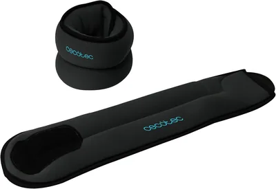 Cecotec Drumfit AnkleBell 1000 Neo: Set di 2 pesi regolabili per caviglie e polsi da 1 kg