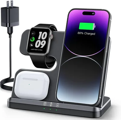 JARGOU 3-in-1 Charging Station for Apple Devices