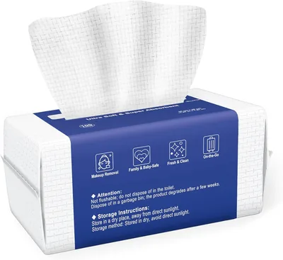Ourmed Leven Biodegradabele Eenzijdige Wipes - Perfect voor Reiniging, Huidverzorging en Make-upverwijdering, Lintvrij en Geschikt voor