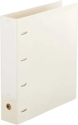 Lihit Lab myfa オシカツ 4穴リングファイル A4ワイド ミルクホワイト F3301-0 ベストプライス