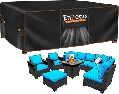 Enzeno Garden Furniture Covers, 250x210x90cm, Vattensklig Överklad för Utomhus Tabel