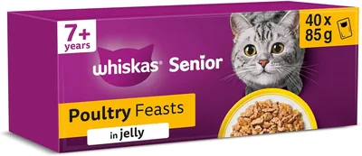 WHISKAS Senior 7+ Wet Food 40x85g 33% Off