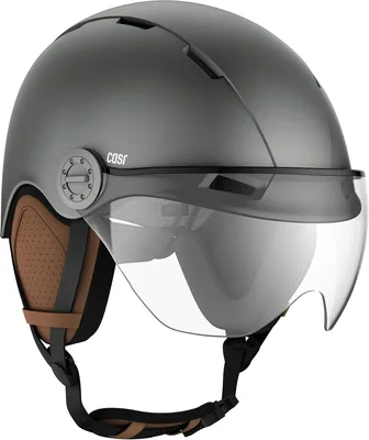 Casque de style urbain pour vélo et trottinette électrique - Visière transparente et oreillettes amovibles