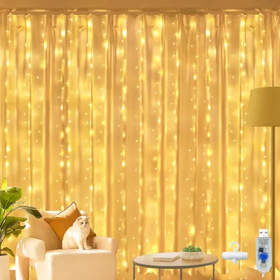 Ollny Curtain Fairy Lights 2mx2m Warm White