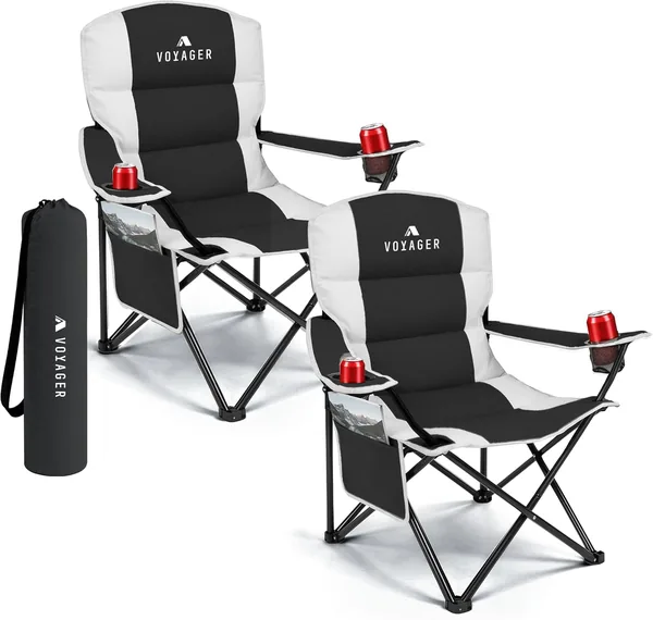 Voyager Folding Camping Chairs 2 Pack