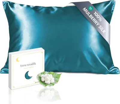 Pillowcase en Soie Townssilk, 100% Soie de Mouche Mulbéry 19 Momme, Double Face en Soie, Certifiée Oeko-TEX, Bénéfique pour les Cheveux et la Peau, Hypoallergénique - 12% Off