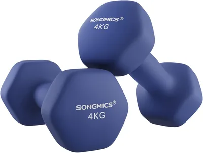 SONGMICS Set of 2 hexagona dumbbells med neopren överklavning för stränktraining, fitness hemma