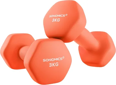 SONGMICS Hexagonal Dumbbell Set 2 stk med Neopren överlag för träning, hemma
