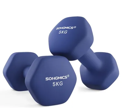 SONGMICS 2x Neopren Gewatteerde Hex Dumbbells voor Krachttraining Sport & Fitness Thuis - 15% Korting