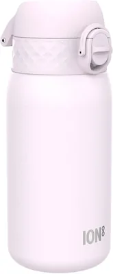 Butelka na Wodę ION8 dla Dzieci ze Stalii, 400 ml/13 oz, Nieocieplana, Szczelna, Łatwa do Otwarcia, Bezpieczny Zamek