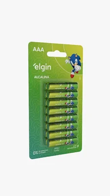 Pilha Alcalina AAA Elgin Palito com 16 unidades