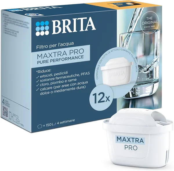 BRITA MAXTRA PRO Pure Performance Tap Water Filter Pack of 12 Filters