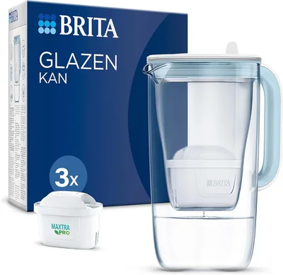 BRITA Glass Water Filter Jug Light Blue (2.5L) - Best Deal