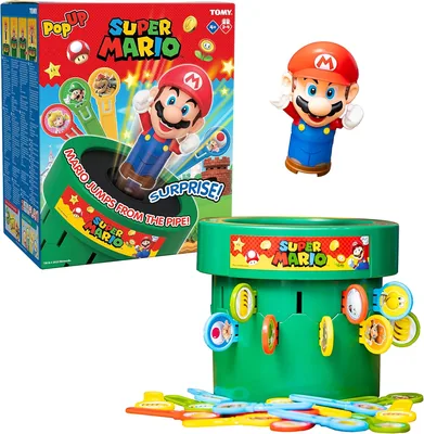 Pop Up Super Mario Kids Board Game, 2-4 Players, Ages 4+