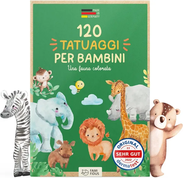 Famifidus 120 Tattoos for Kids