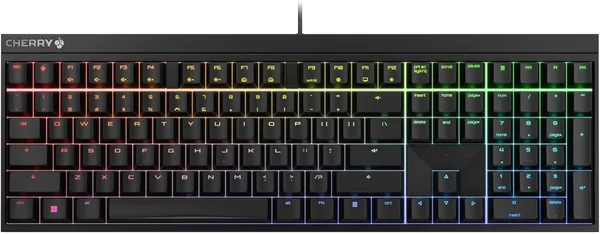 Cherry MX 2.0S - Mechaniczna klawiatura do gier z podświetleniem RGB, układ amerykański (QWERTY), 10% Off