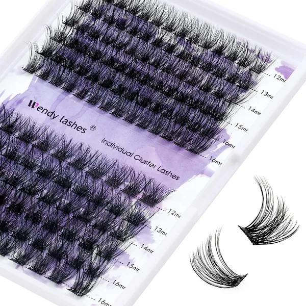 Individuele wimpers C Curl Cluster Lashes C3+C9 0.08mm 12-16mm Gemengd DIY Lash Extensions Individuele wimperkluster Herbruikbaar