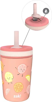 Zak Designs Kelso Tumbler Toddler Cup, 12oz Vacuum Insulated Stainless Steel Sippy Cup, Leak-Proof