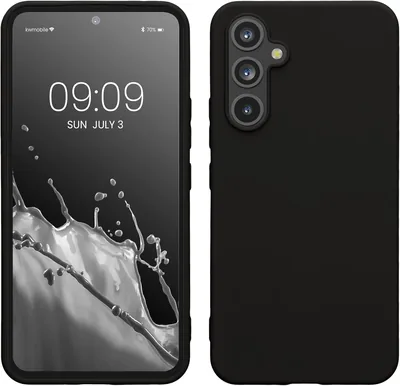 Étui kwmobile Compatible avec Samsung Galaxy A54 5G - Coque de protection en silicone souple - Noir