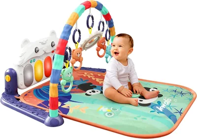 Raganet, Gimnasio Musical para Bebés con Piano Ajustable y Sonajero, 77x56cm