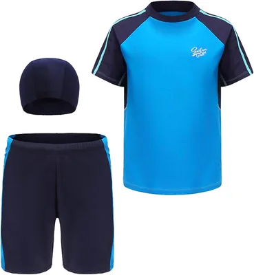Maeau Boys Rash Guard Swimsuit UPF 50+ Sun Protection Swimwear Set
