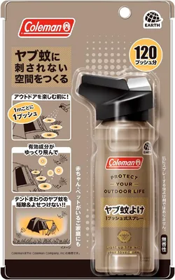 コールマン・ヤブ モスキート 嫌い 1プッシュ スプレー（化学物質が瞬時に広がる）、アウトドア用、昆虫駆除剤、キャンプに最適