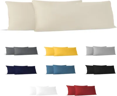 Dreamzie Cotton Pillowcase 40x145cm Beige (Set of 2), OEKO-TEX - 15% Off