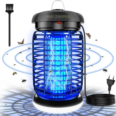 Elektro Insektenvernichter, Mückenfalle 15 W, 4200 V, UV-Lampe gegen Mücken, Insektenfang, Fliegenfänger, Elektrischer Fliegenfänger