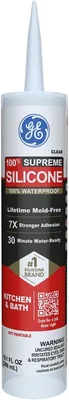 GE Supreme Silicone Caulk Waterproof Sealant 7X Stronger