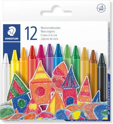 STAEDTLER 220 08 C12 Wax Crayons - 8mm Line, Assorted (Pack of 12) Best Deal
