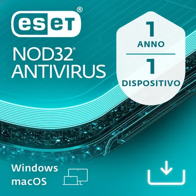 ESET NOD32 Antivirus | 1 dispositivo | 1 anno | Nuova Licenza via e-mail | Modalità Gamer, Ransomware Shield e Anti-Phishing - Best Deal