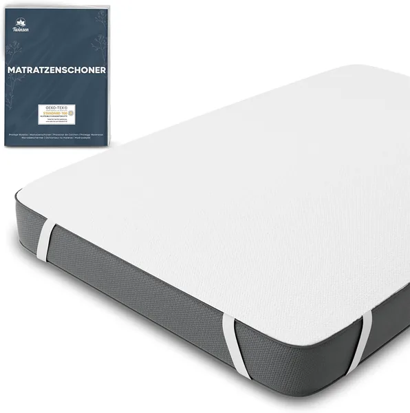 Twinzen Waterproof Mattress Protector 180 x 200 cm Oeko-Tex Certified