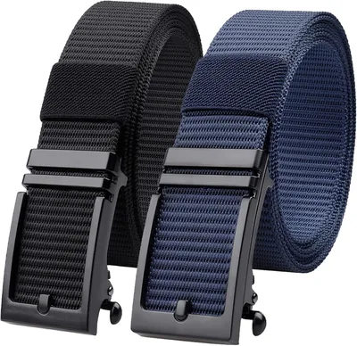 NACOOL Cinturón Hombre 2PCS, Cinturones Casuales para Hombre, Cinturón de Golf de Nailon, Estilo Táctico, Mejor Precio