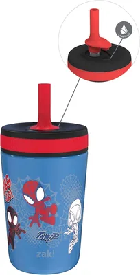 Zak Designs Marvel Spider-Man Kelso Sippy Cup, 12oz Insulated