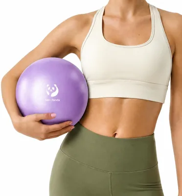 Slim Panda Gymnastikball Klein, 23cm Pilatesball med Inflaterbar Strån, Mjuk Yoga Ball Infesterbar Träningsball för Äldre - Best Price